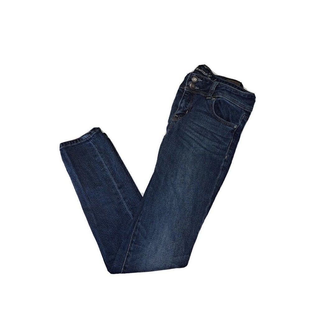 American Eagle Womens Size 4 Blue Stretch Skinny Jeans 28x30